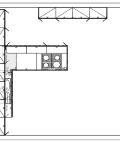 Häcker moderne Küche mit Halbinsel Grundriss